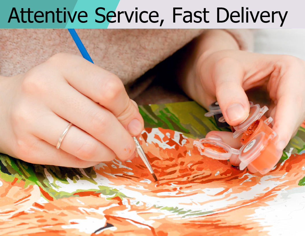 Photo to Custom DIY Paint by Numbers+Professional Painter Painting Service